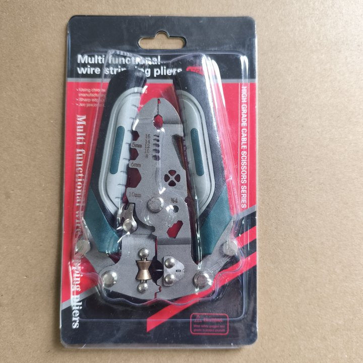 Manufacturer's Multifunctional Wire Stripping Pliers, Electrician's Wire Cutting, Wiring, Wire Pressing and Stripping Pliers, Handheld Foldableable Wire Stripping Pliers