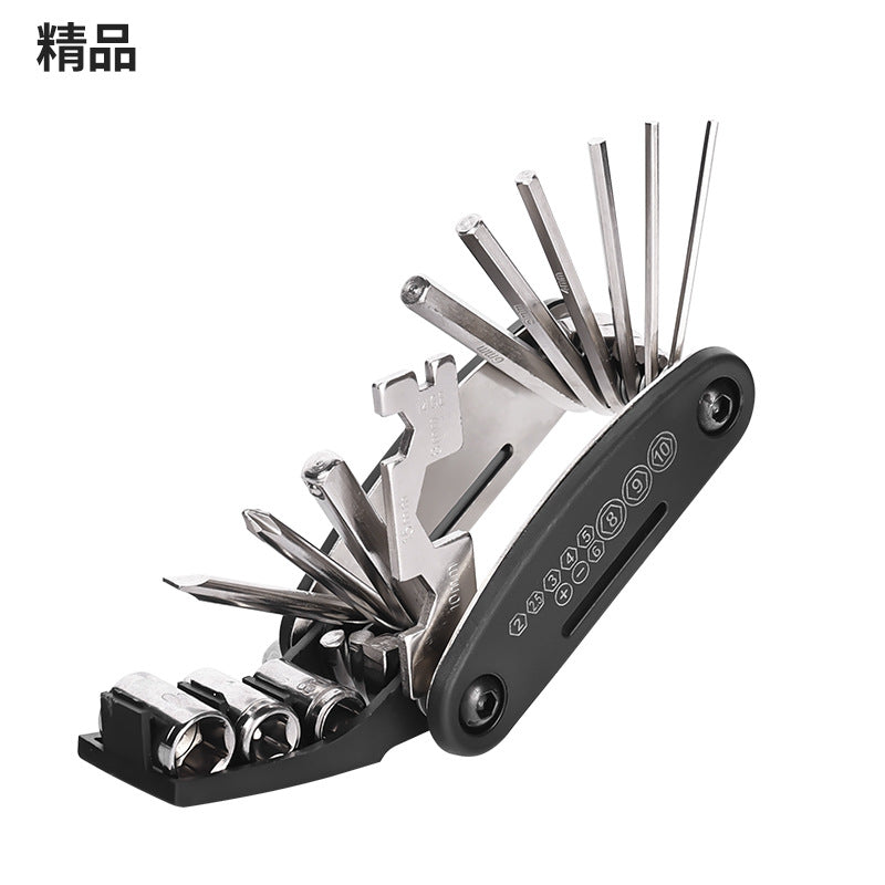 16 in one bicycle combination repair tool wrench socket mountain bike equipment accessories