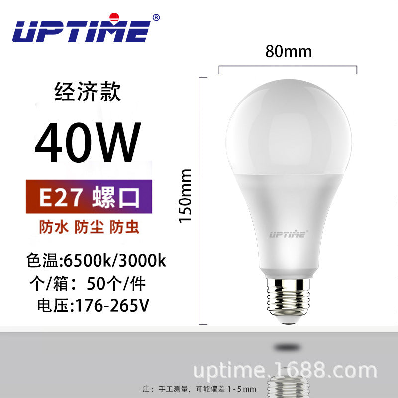 Factory wholesale LED bulb E27 large screw energy-saving lamp super bright no stroboscopic eye protection household factory lighting bulb