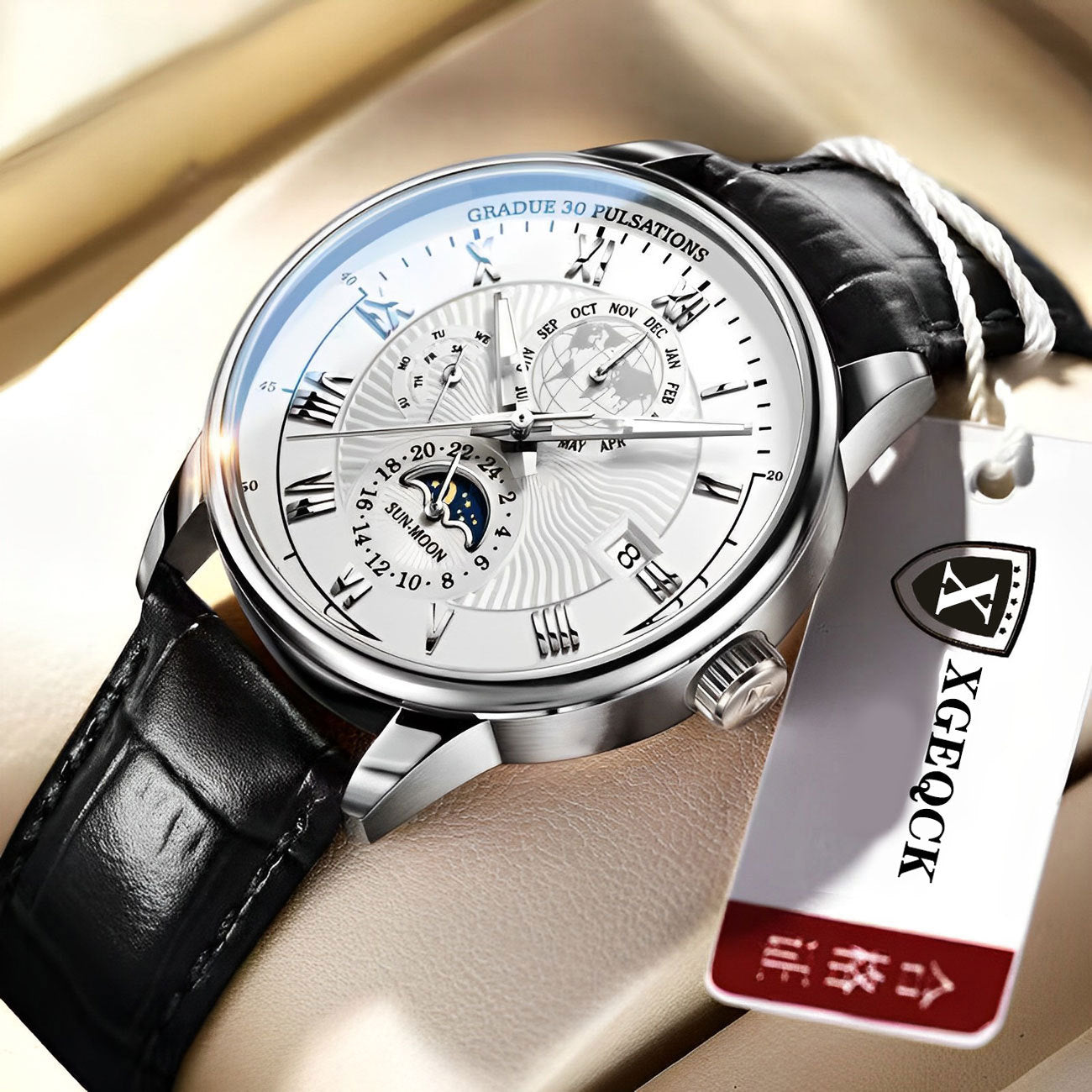2024 new automatic movement Men's Watch fashion business trend Korean luminous calendar watch men's watch