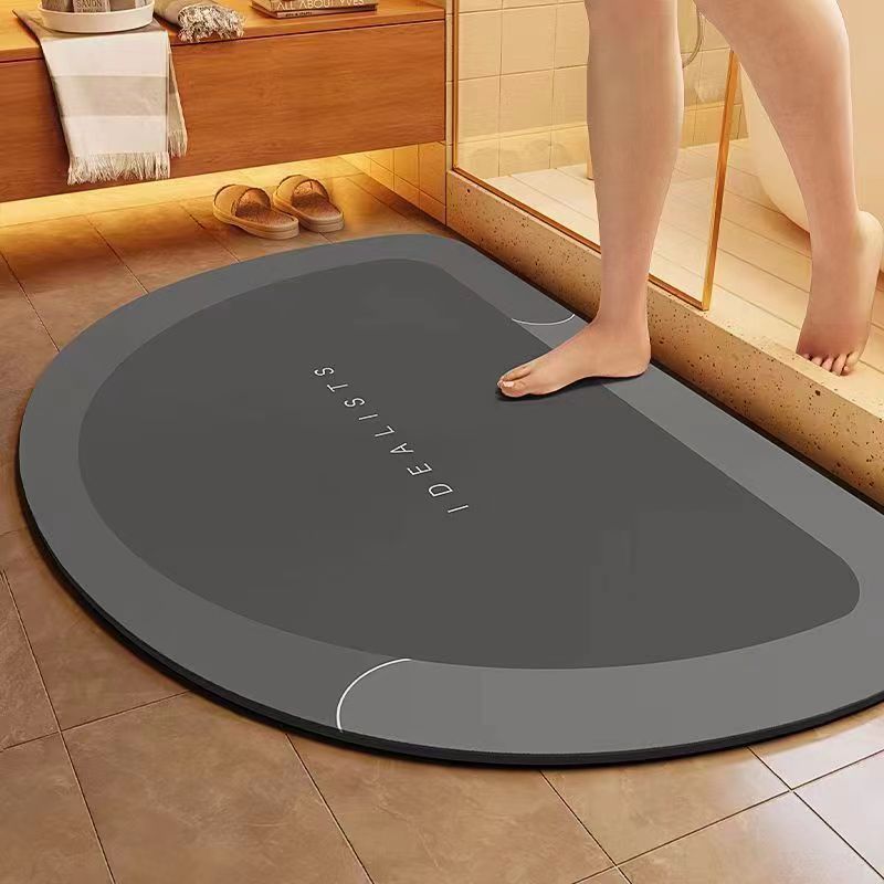 Bathroom Diatom Mud Water-Absorbent Non-Slip Floor Mats Entrance Door Mats Bathroom Quick-Drying and Stain-Resistant Floor Mats