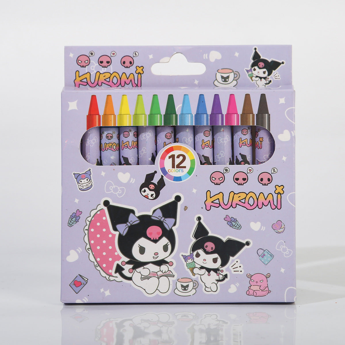 Primary school stationery crayon 12 color set cartoon kindergarten gift painting oil painting stick children small prize gift