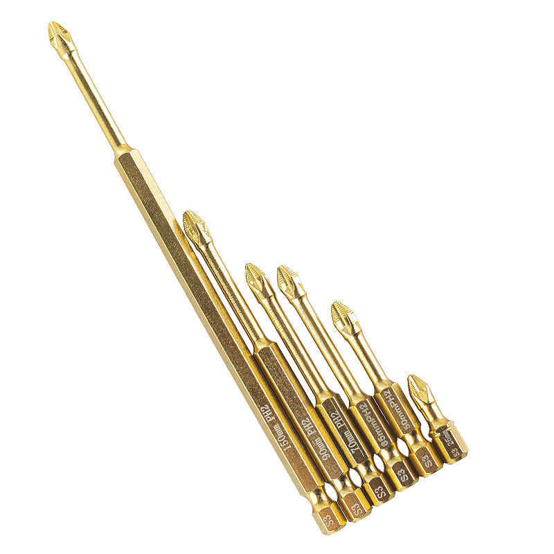 Yunbei non-slip batch head electric wind batch nozzle electric screwdriver head magnetic batch head PH2 blue leather cross batch head