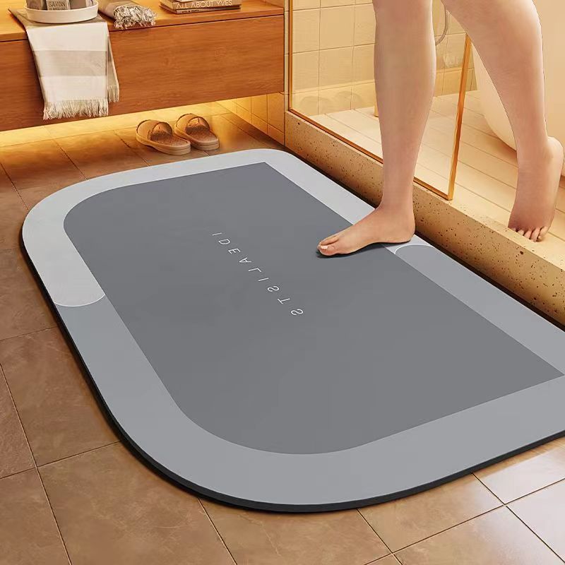 Bathroom Diatom Mud Water-Absorbent Non-Slip Floor Mats Entrance Door Mats Bathroom Quick-Drying and Stain-Resistant Floor Mats