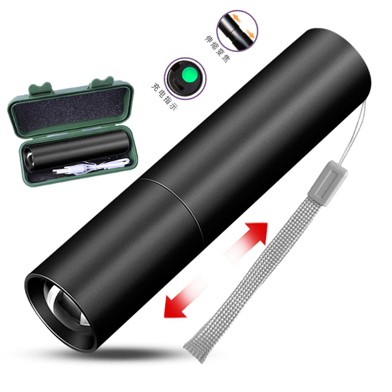 led flashlight rechargeable multi-purpose long-range portable super bright household mini portable side light
