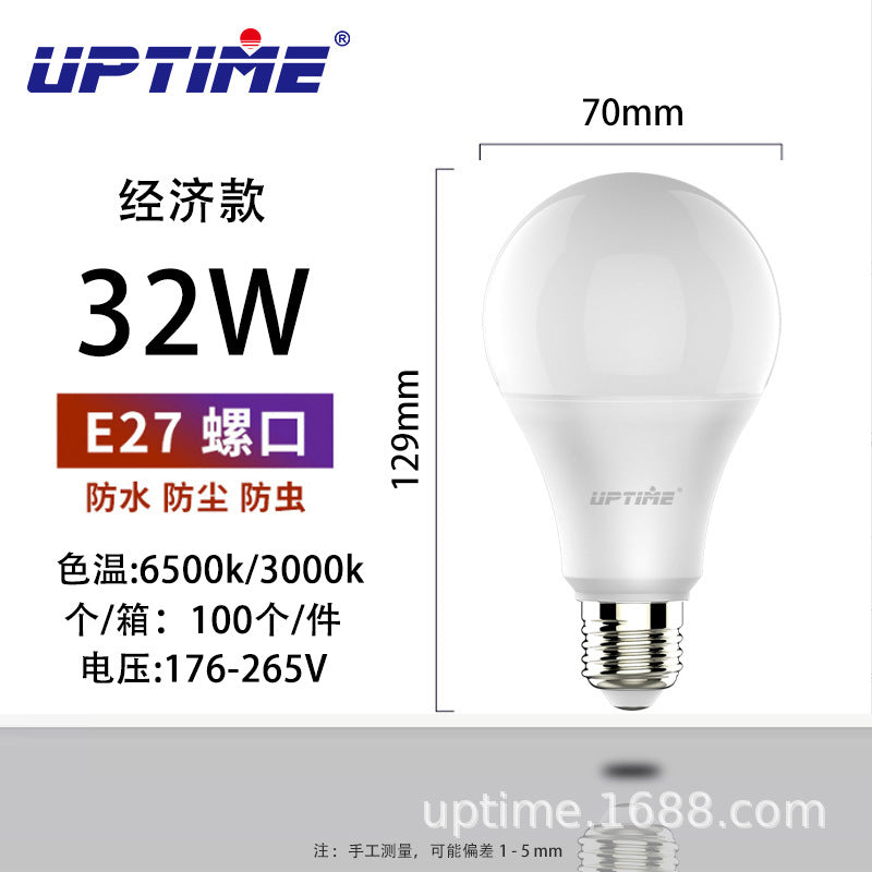 Factory wholesale LED bulb E27 large screw energy-saving lamp super bright no stroboscopic eye protection household factory lighting bulb
