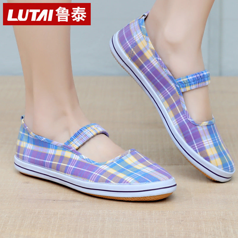 Lutai Women's Shoes Soft Sole Not Tired Feet Casual Shoes Mom Shoes Work Shoes Flat Shoes Slip-on Lazy Shoes Women's Shoes