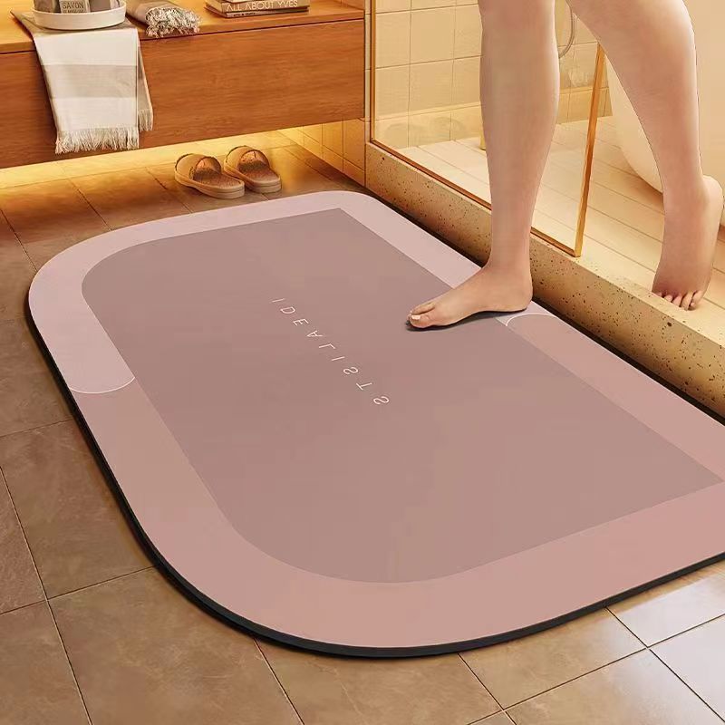 Bathroom Diatom Mud Water-Absorbent Non-Slip Floor Mats Entrance Door Mats Bathroom Quick-Drying and Stain-Resistant Floor Mats