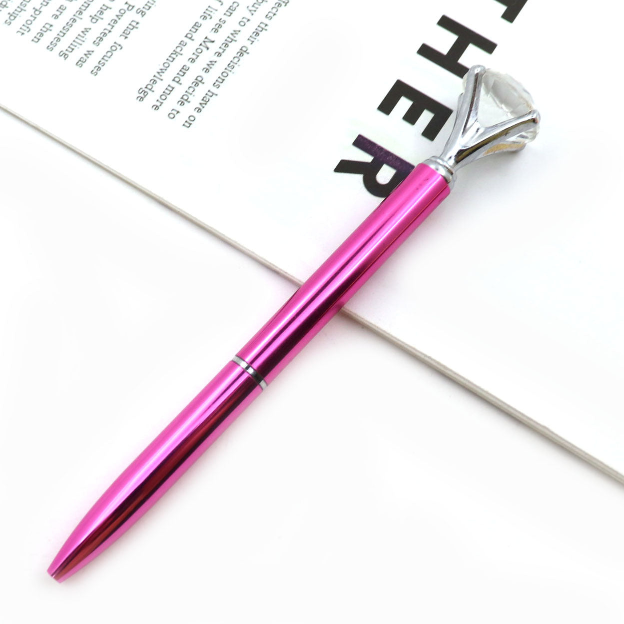 Student Creative Crystal Diamond ballpoint pen advertising pen carved LOGO cross-border large diamond pen metal ballpoint pen