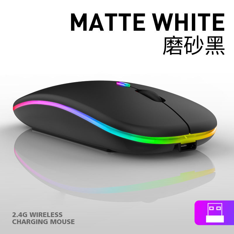 Rechargeable Wireless Bluetooth Dual-Mode Silent Mouse, Compatible with Mobile Phones and Tablets, Three-Mode