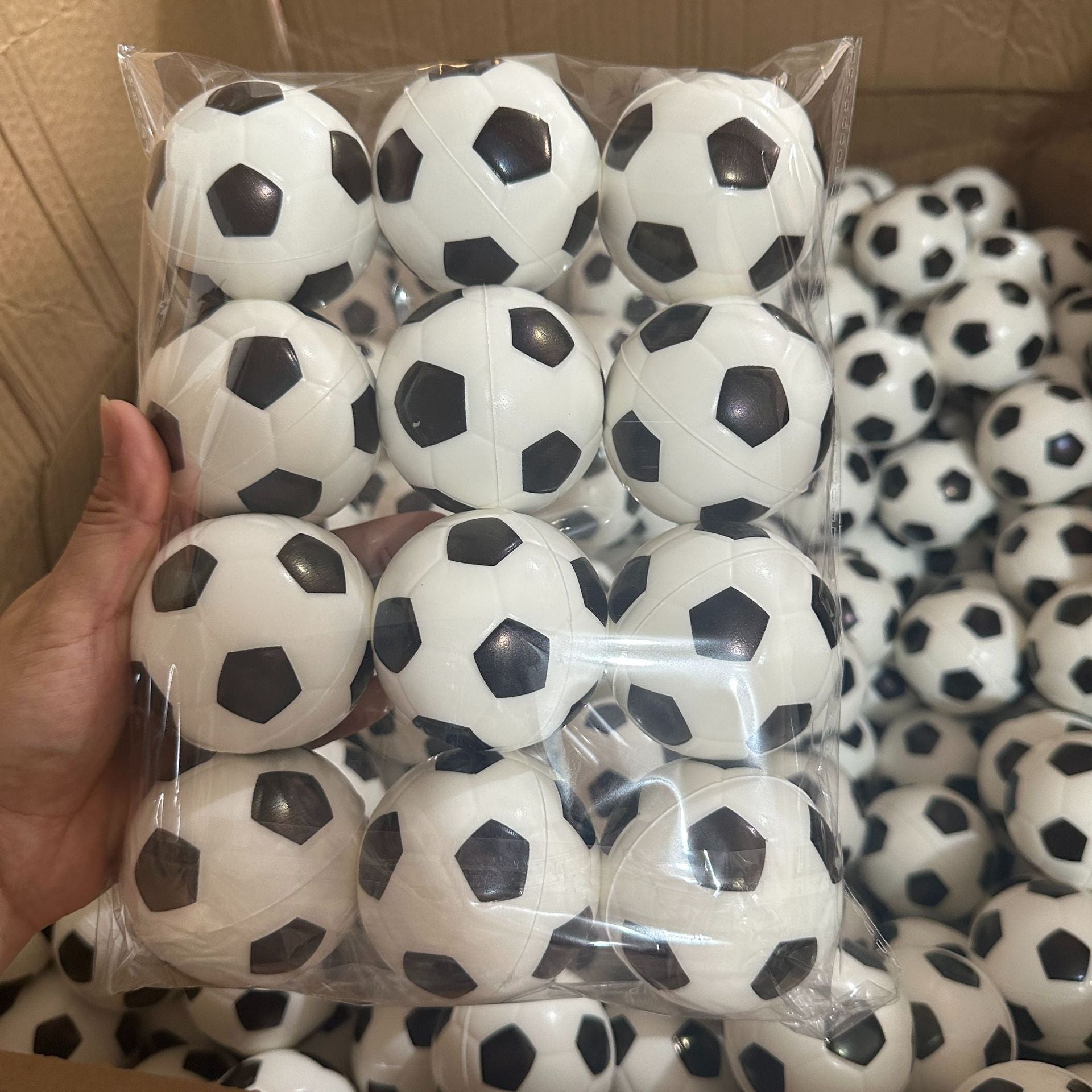 Cross-Border Concave and Convex 6.3 Solid Pu Sponge Pressure Basket Net Baseball Vent Full Printed Pu Ball Rehabilitation Exercise Ball