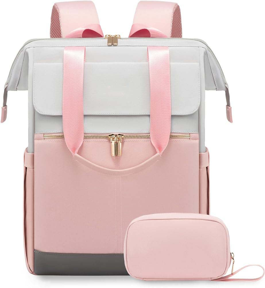 Spot Factory Cross-Border Simple Women's Travel Laptop Large-Capacity Luggage Contrasting Color Backpack