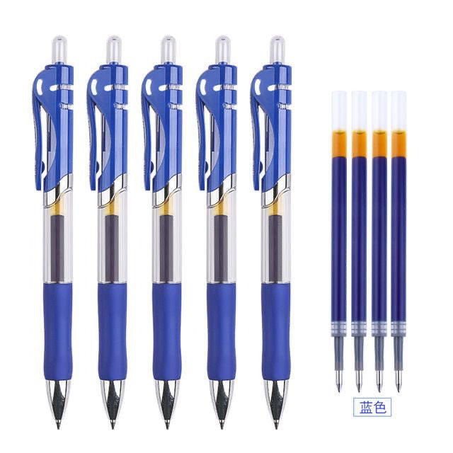 Press Gel Pen K35 Carbon Pen 0.5mm Black Student Learning Ballpoint Pen Meeting Sign Pen Office Stationery