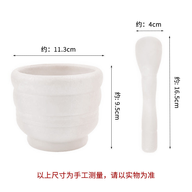 Imitation Wood Garlic Press Kitchen Garlic Mortar Pepper Mortar Old-Fashioned Pestle Household Medicine Cup Garlic Masher Garlic Mortar