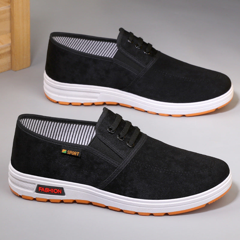 Breathable cloth shoes Beijing beef tendon bottom soft old non-slip lightweight: shoes wear-resistant work shoes canvas shoes comfortable men's board
