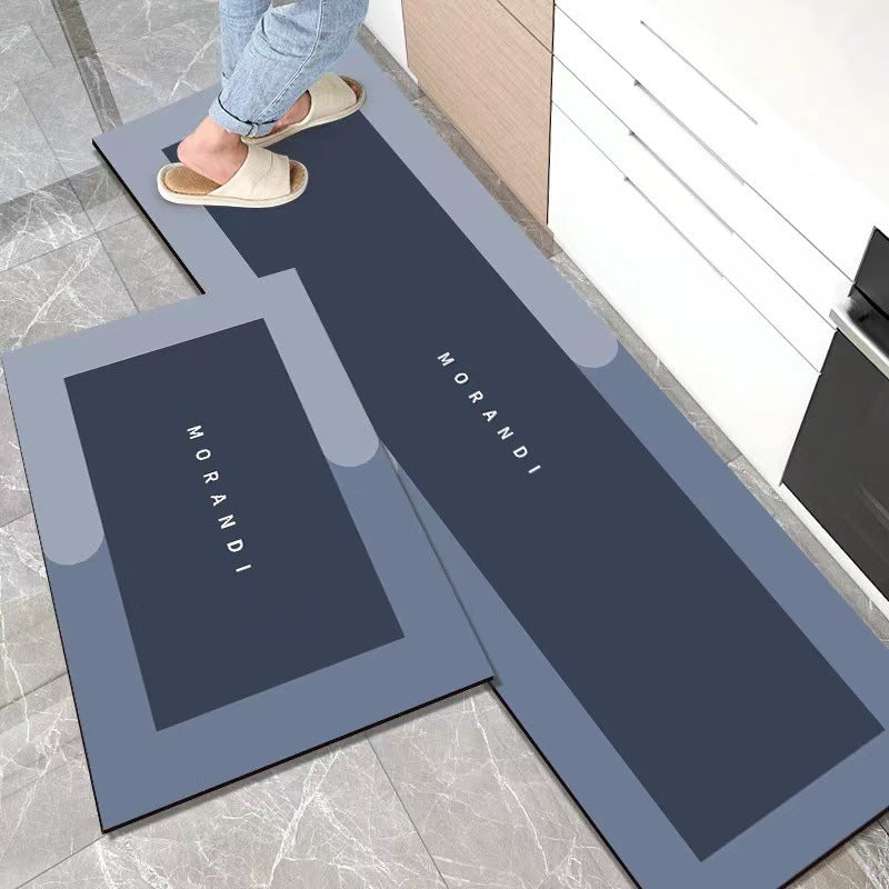 Diatom mud kitchen floor mat non-slip oil-proof absorbent mat door stain-resistant floor mat waterproof household washable erasable carpet