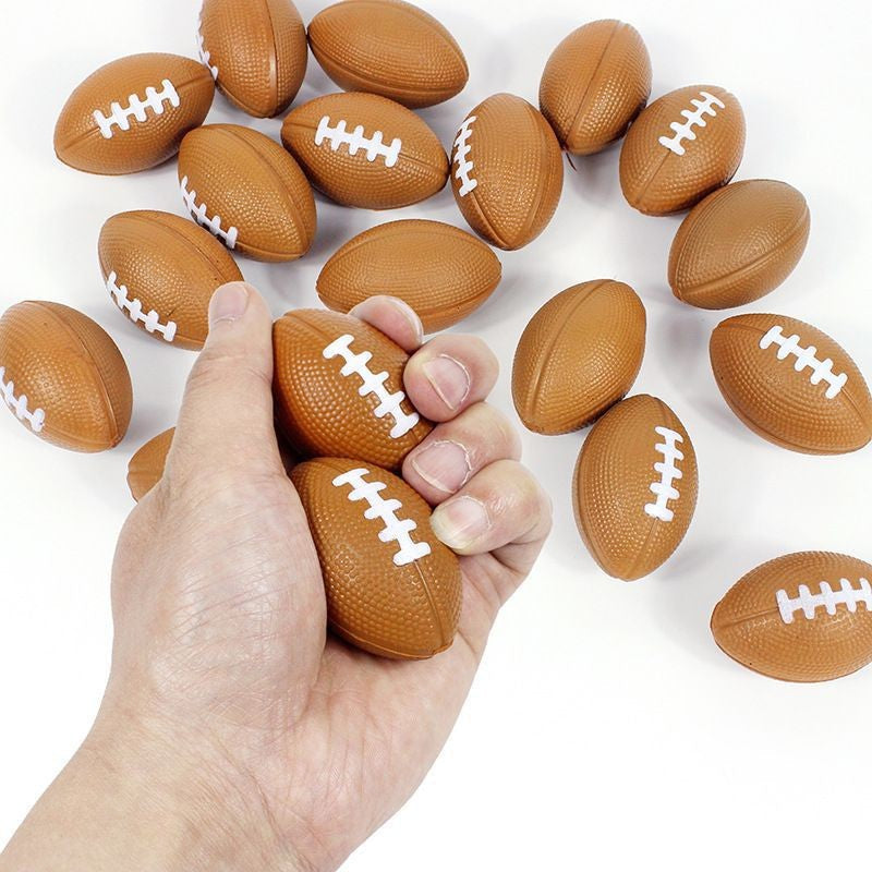 Cross-Border Hot-Selling Popular 3cm Rugby Pu Foam Mini Spray-Painted Football Baseball Decompression Vent Basketball