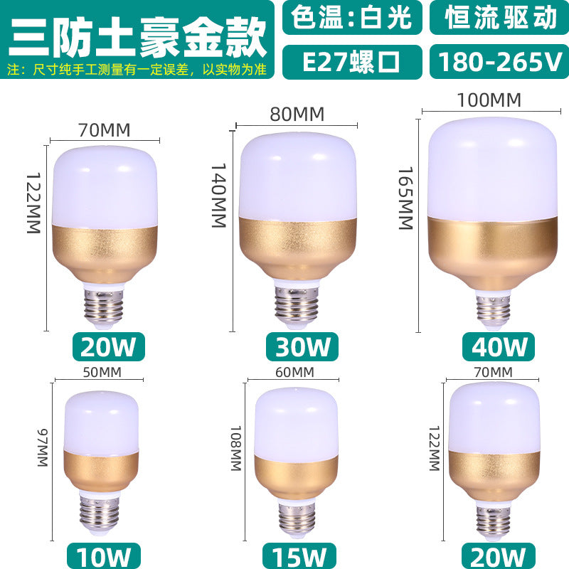 Led Light Bulb Super Bright Gaofushuai Bulb Household E27 Screw Energy-Saving Lighting Night Market Street Stall Light Bulb