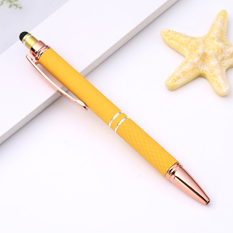 Creative Press Pen Metal Ballpoint Pen Aluminum Rod Spray Glue Ballpoint Pen Hotel Pen Advertising Pen Printable Logo