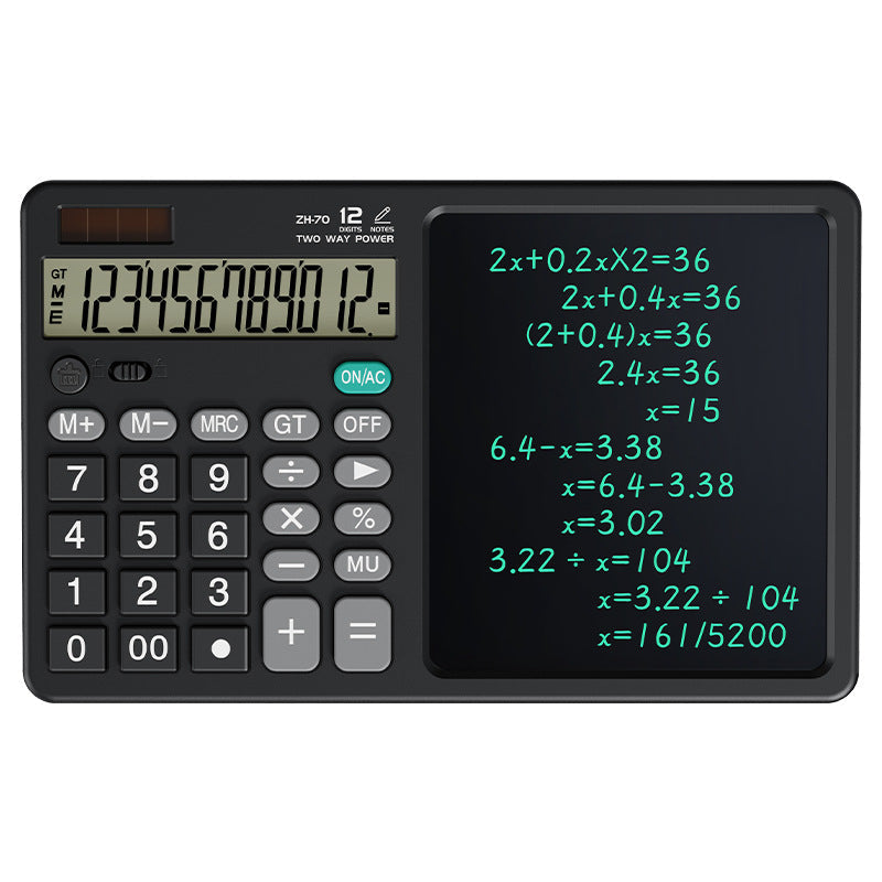 ZH70 new desktop calculator financial accounting office writing draft memo handwriting board
