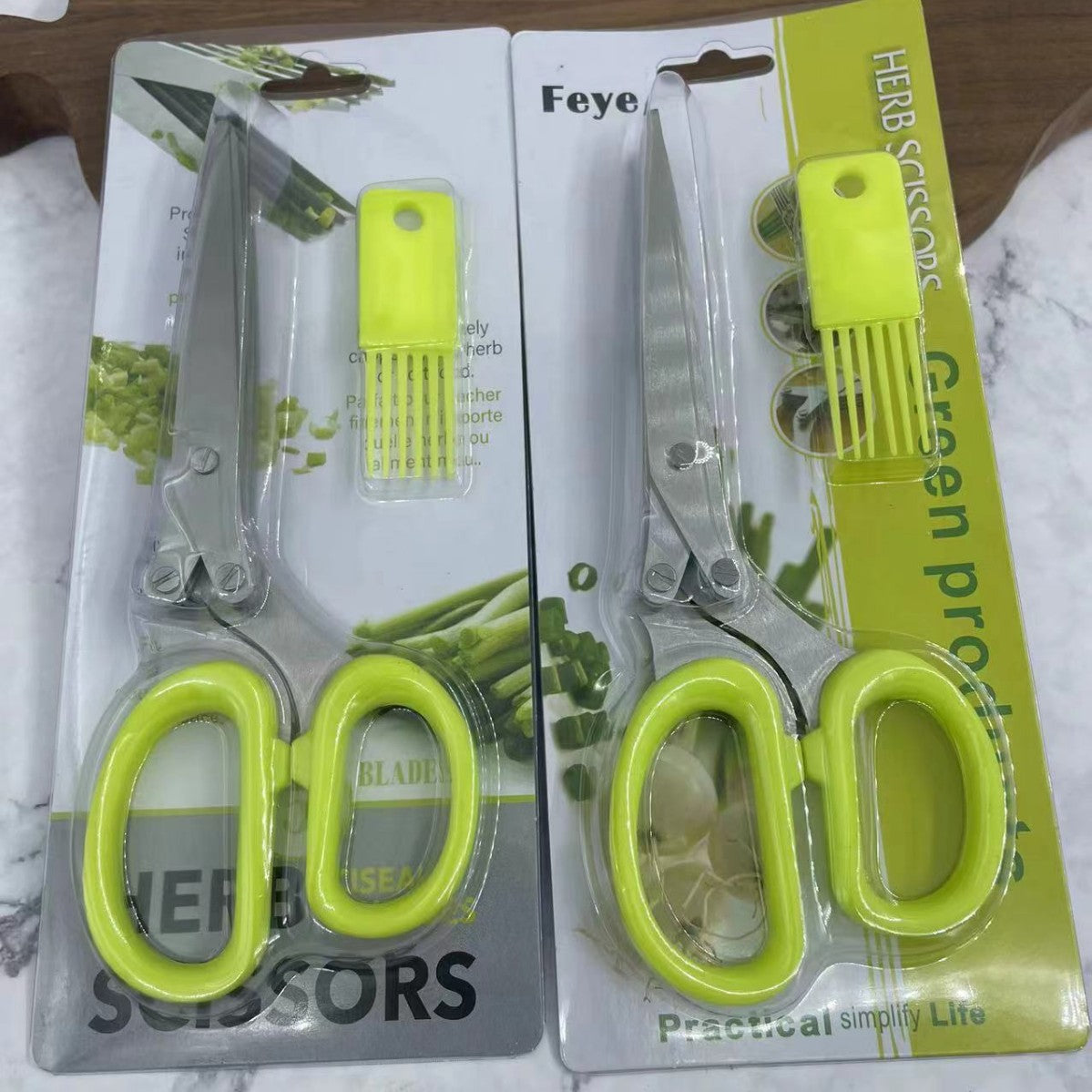 Five-layer onion scissors oblique stainless steel onion scissors paper scissors seaweed food scissors household kitchen multi-layer scissors