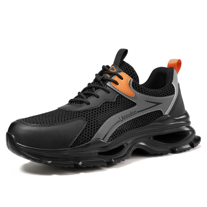 Blue Seagull Shield Labor Protection Shoes Summer Breathable Anti-Smash and Anti-Puncture Electrician Shoes Men's Insulated 10Kv Safety Work Shoes
