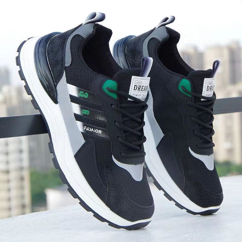 Men's Shoes 2025 New Breathable Mesh sneaker Soft Sole Running Shoes Fashion Casual Shoes Thick Sole Torre Shoes