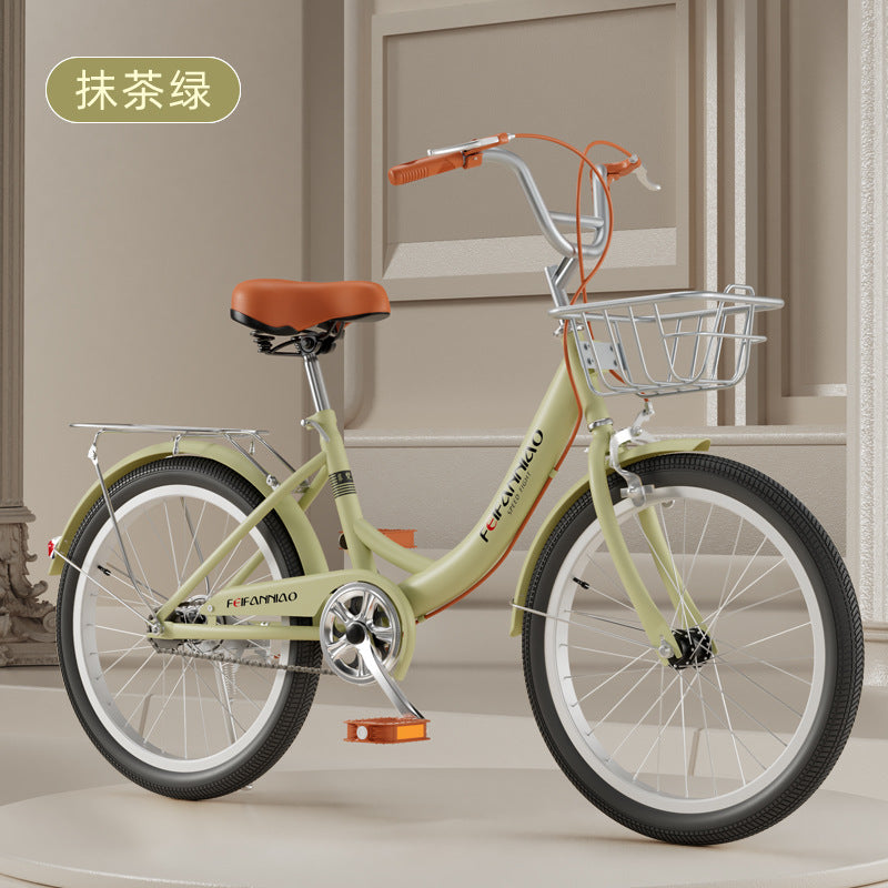 Adult Bicycle Women's Commuter Bike 20inch / 22inch / 24inch Lightweight Retro College Student Campus Bicycle for Transportation