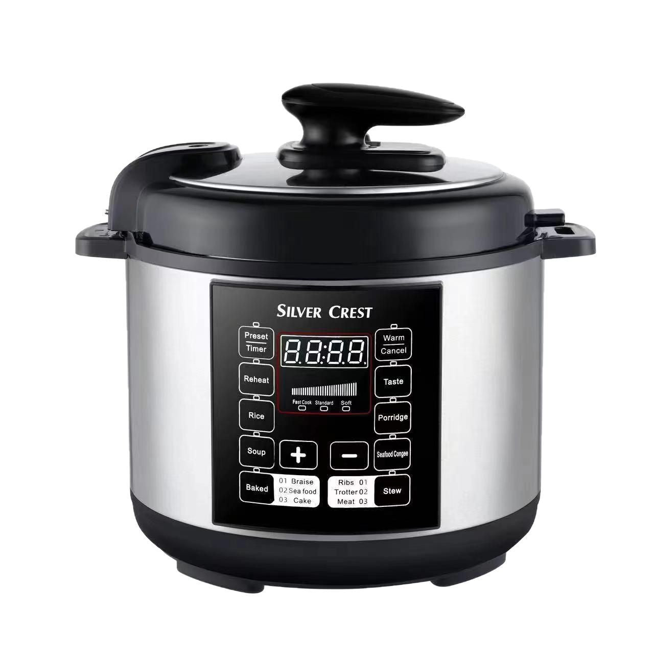 6-Liter Large-Capacity Household Electric Pressure Cooker Smart Soup Cooking Rice Porridge Rice Cooker Non-Stick Pan British and European Regulations