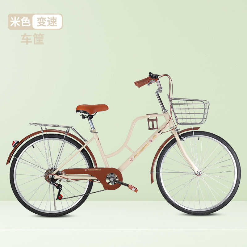 Coffee cart men and women students adult variable speed city fashion commuter light bearing bicycle factory