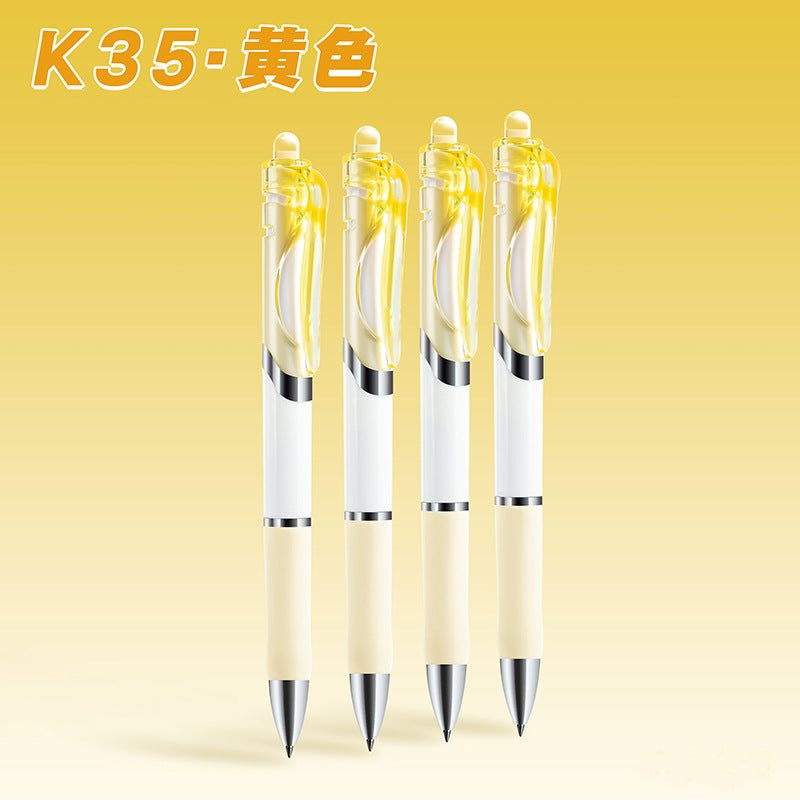Press Gel Pen K35 Carbon Pen 0.5mm Black Student Learning Ballpoint Pen Meeting Sign Pen Office Stationery