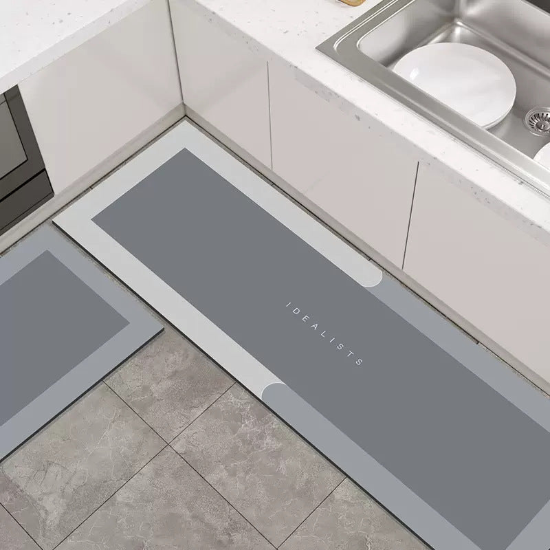 Diatom mud kitchen floor mat non-slip oil-proof absorbent mat door stain-resistant floor mat waterproof household washable erasable carpet