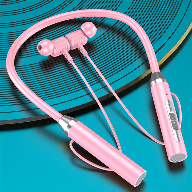 Popular Hanging Neck Bluetooth Headset Wireless Sports Ultra-Long Standby Heavy Bass Bluetooth Earbuds Factory Ready Stock