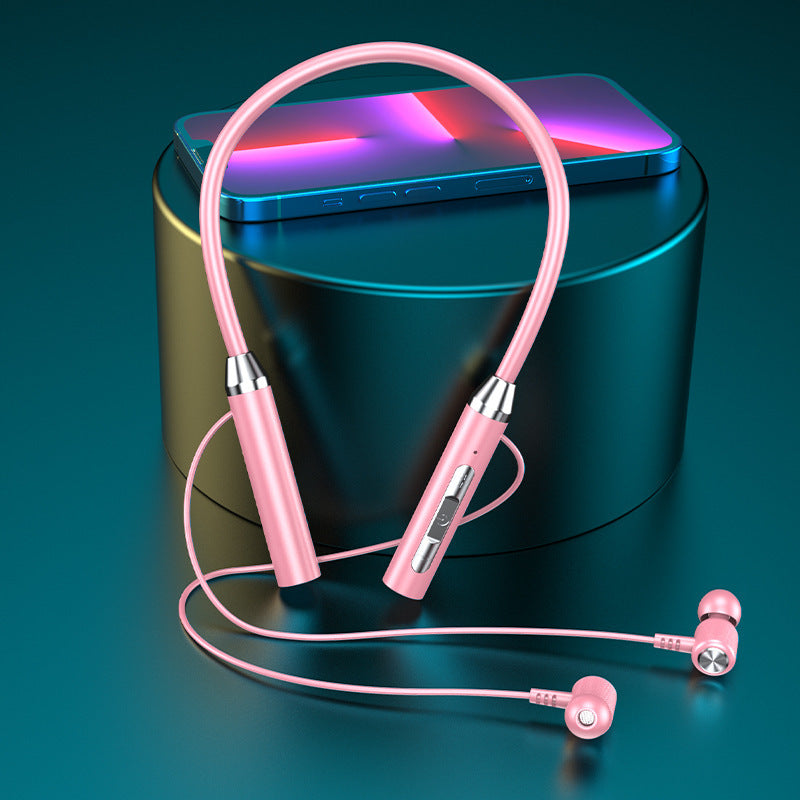 Popular Hanging Neck Bluetooth Headset Wireless Sports Ultra-Long Standby Heavy Bass Bluetooth Earbuds Factory Ready Stock