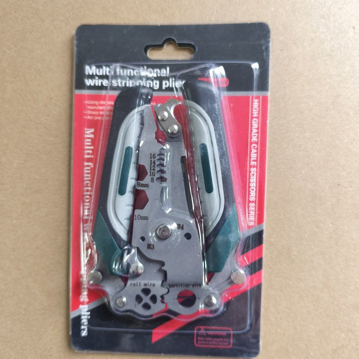 Manufacturer's Multifunctional Wire Stripping Pliers, Electrician's Wire Cutting, Wiring, Wire Pressing and Stripping Pliers, Handheld Foldableable Wire Stripping Pliers