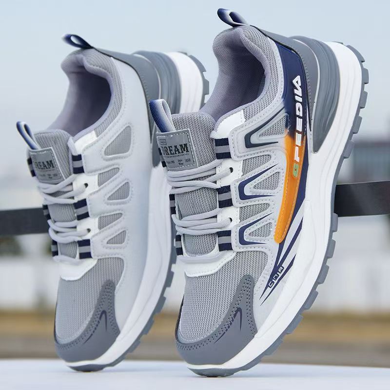 Men's Shoes 2025 New Breathable Mesh sneaker Soft Sole Running Shoes Fashion Casual Shoes Thick Sole Torre Shoes