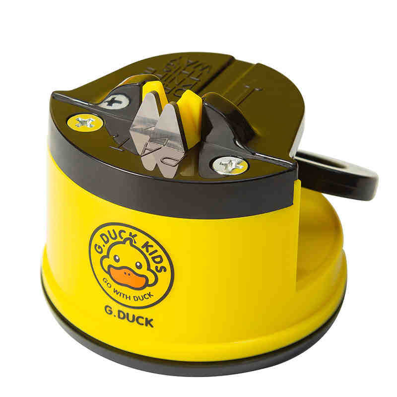 Knife sharpening artifact household kitchen new simple sharpening stone mini suction cup yellow duck quick sharpening scissors kitchen knife