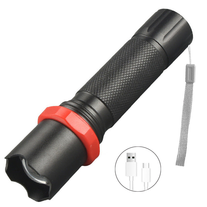 led flashlight rechargeable multi-purpose long-range portable super bright household mini portable side light