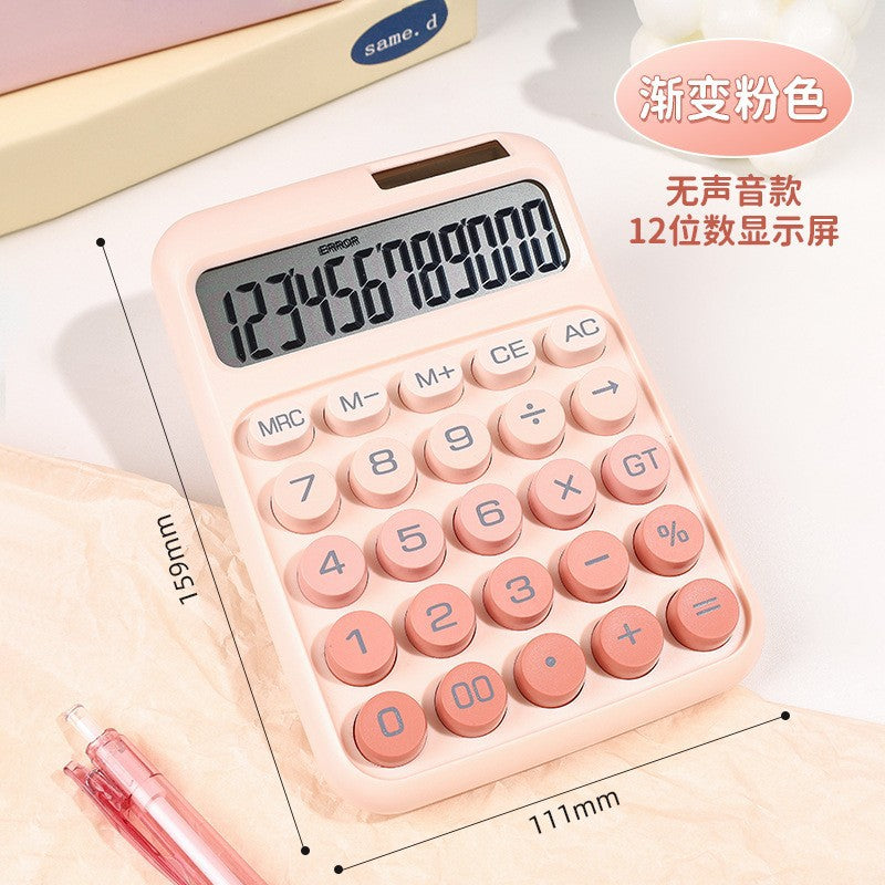 Office Supplies 837 Solar Calculator Dual Power Supply 12-Bit Large Display Accounting Computer