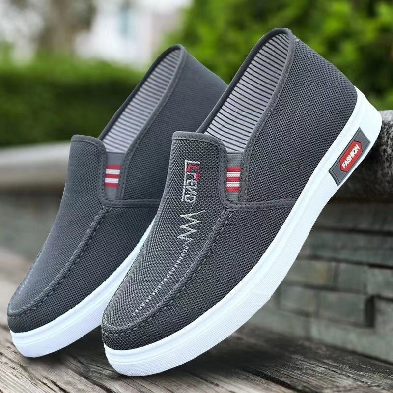 Spring old Beijing cloth shoes breathable canvas shoes men's slip-on non-slip wear-resistant work shoes tendon sole casual shoes
