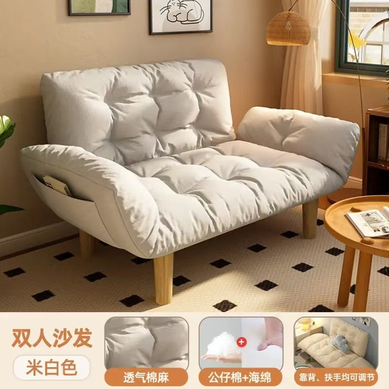 Lazy Sofa for Small Apartments, Bedroom, Balcony, Rental House, Tatami Apartment, Rental Room, Double Sofa Bed, Foldable