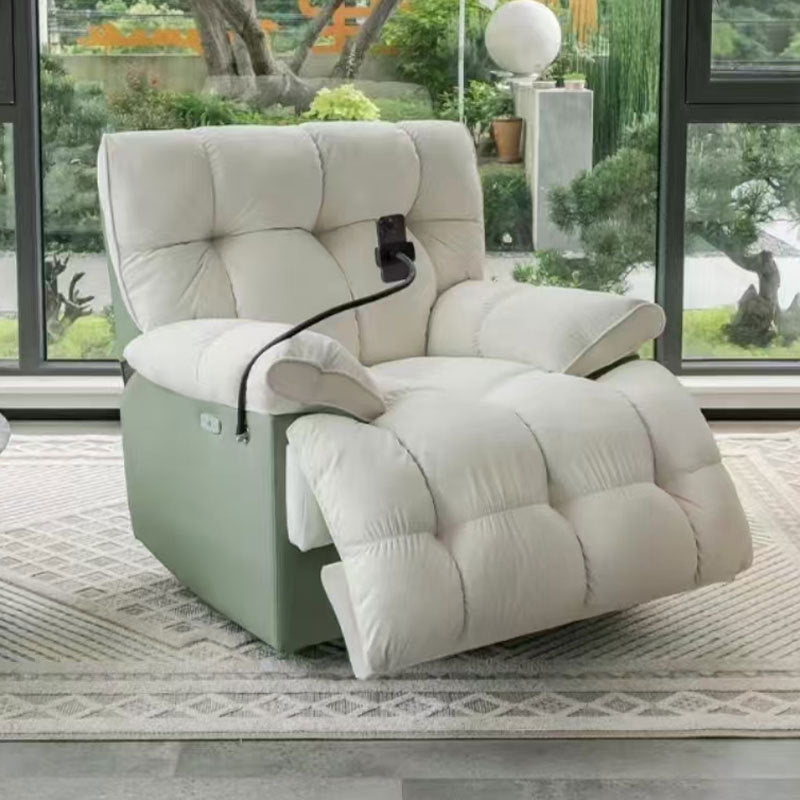 Light luxury lazy electric multifunctional sofa reclining rocking tofu block cloud massage heating rocking chair space sofa