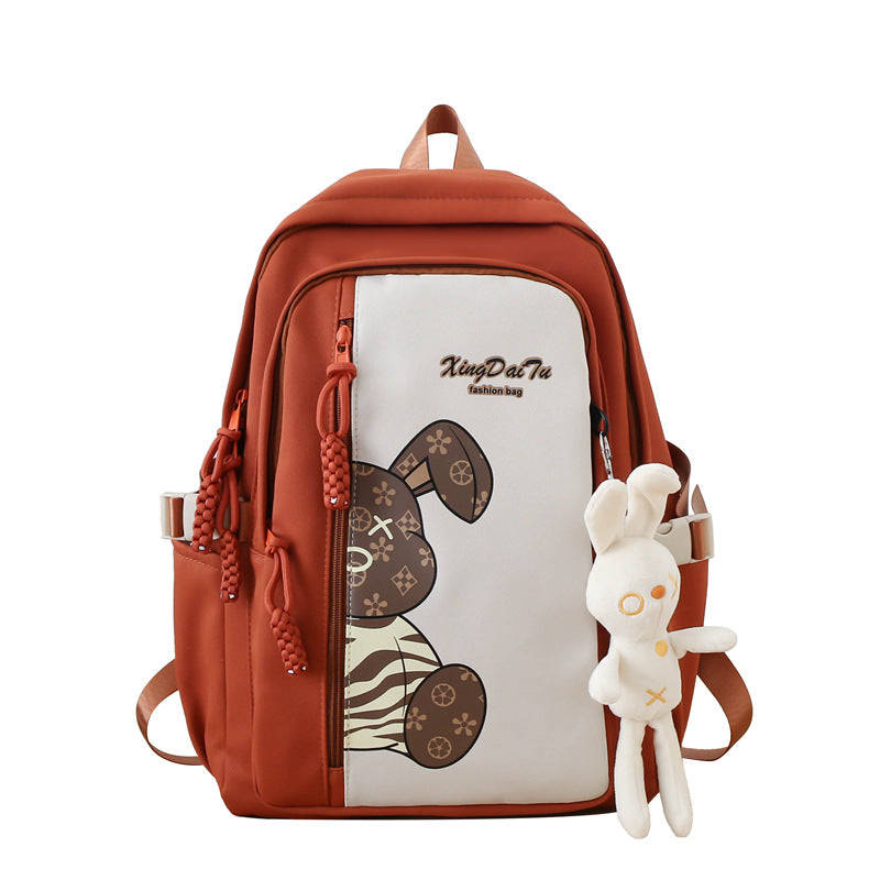 Casual college style large capacity Korean style student schoolbag 2024 new contrast color Korean style junior high school student backpack