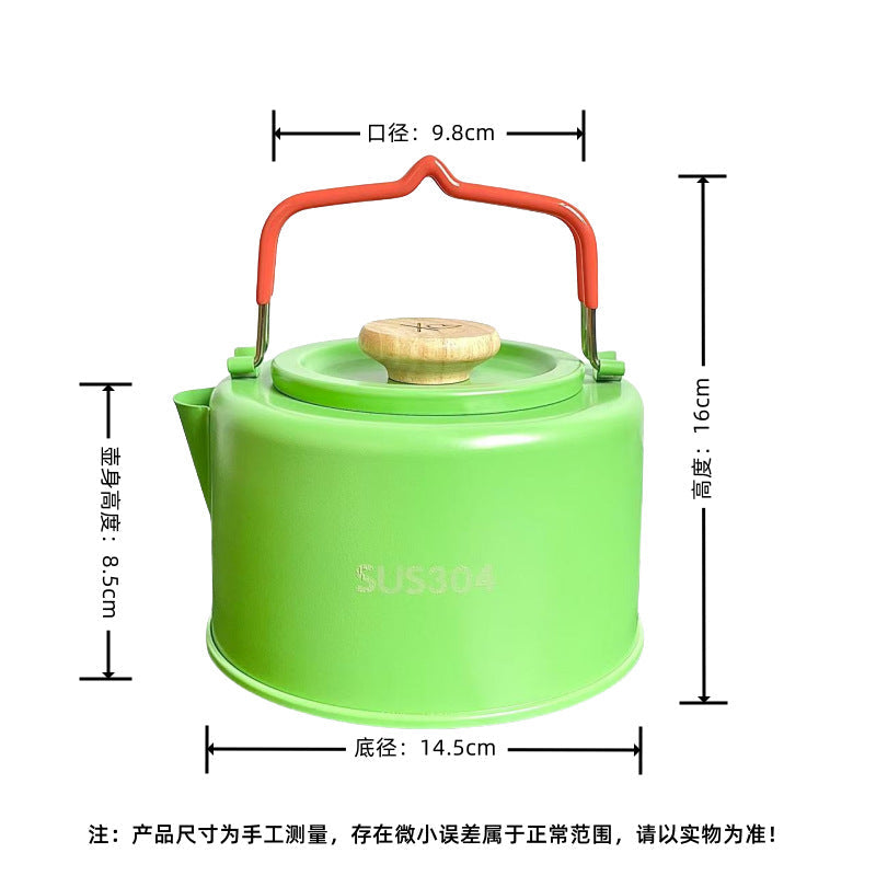 Outdoor 304 Stainless Steel Folding Cookware Set Camping Picnic Frying and Cooking All-In-One Outdoor Pot Portable Hiking Supplies