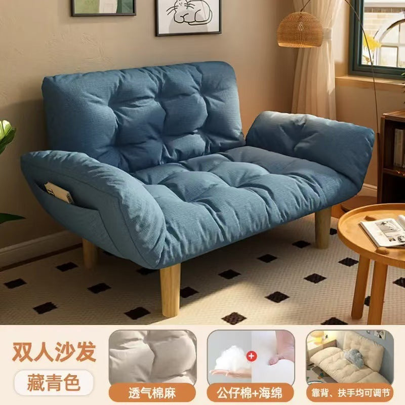 Lazy Sofa for Small Apartments, Bedroom, Balcony, Rental House, Tatami Apartment, Rental Room, Double Sofa Bed, Foldable