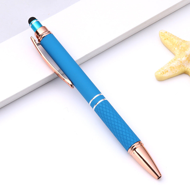 Creative Press Pen Metal Ballpoint Pen Aluminum Rod Spray Glue Ballpoint Pen Hotel Pen Advertising Pen Printable Logo