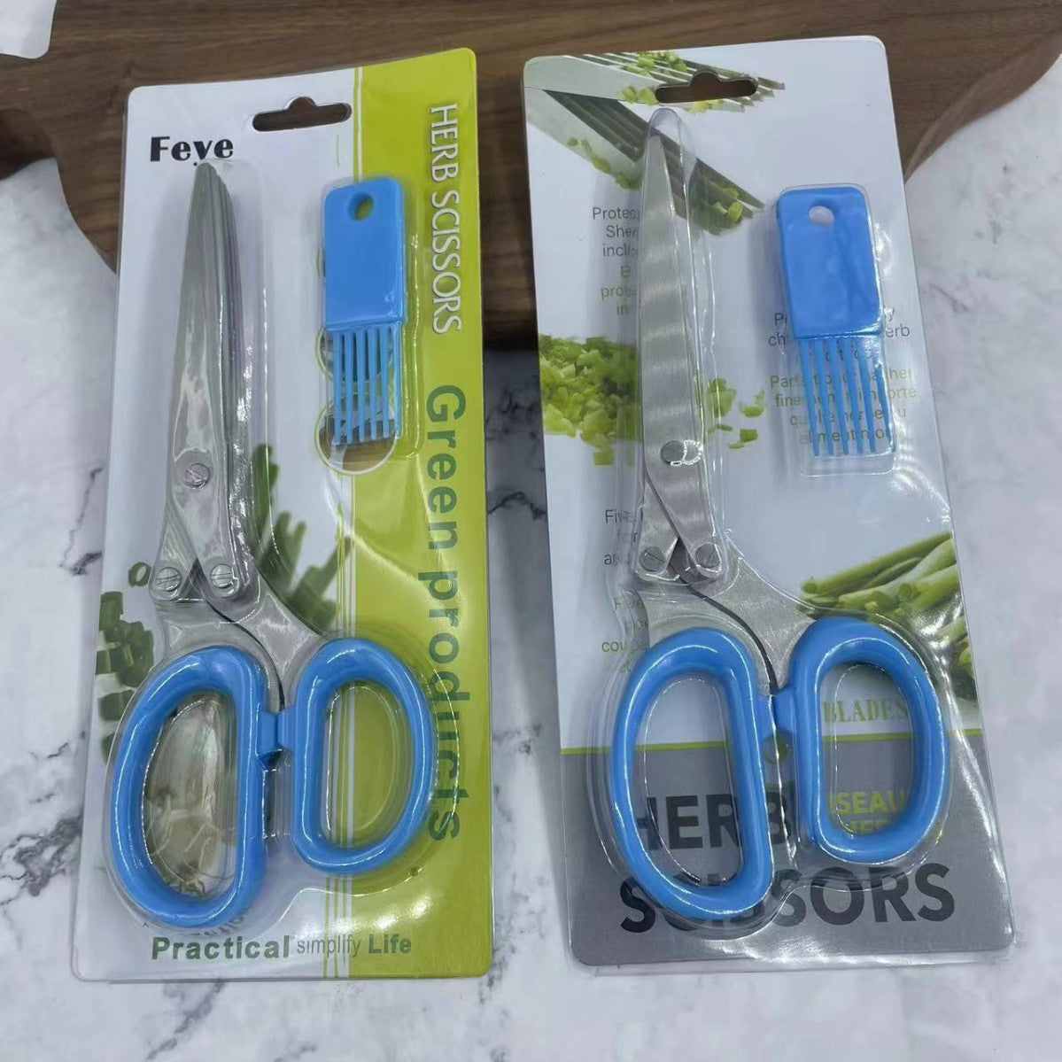 Five-layer onion scissors oblique stainless steel onion scissors paper scissors seaweed food scissors household kitchen multi-layer scissors