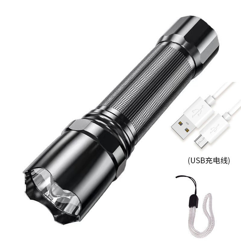 led flashlight rechargeable multi-purpose long-range portable super bright household mini portable side light