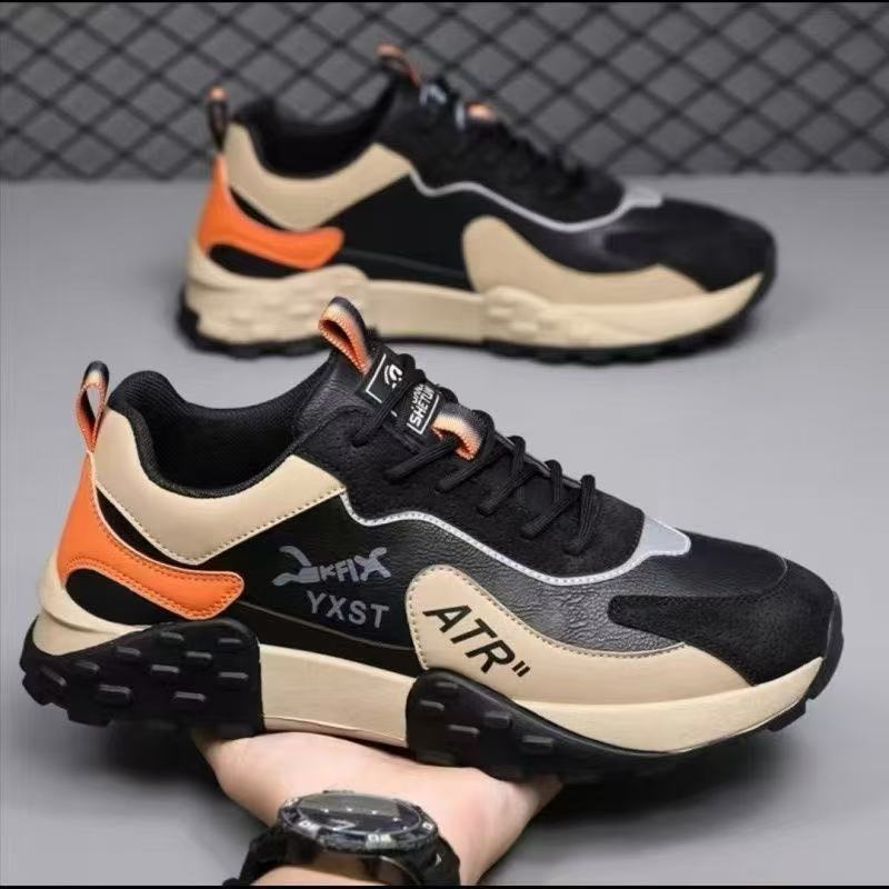Spring and Autumn New Ultra-Light Running Shoes Sports Shoes Breathable Shock-Absorbing Soft-Soled Student Lightweight Running Shoes for Men