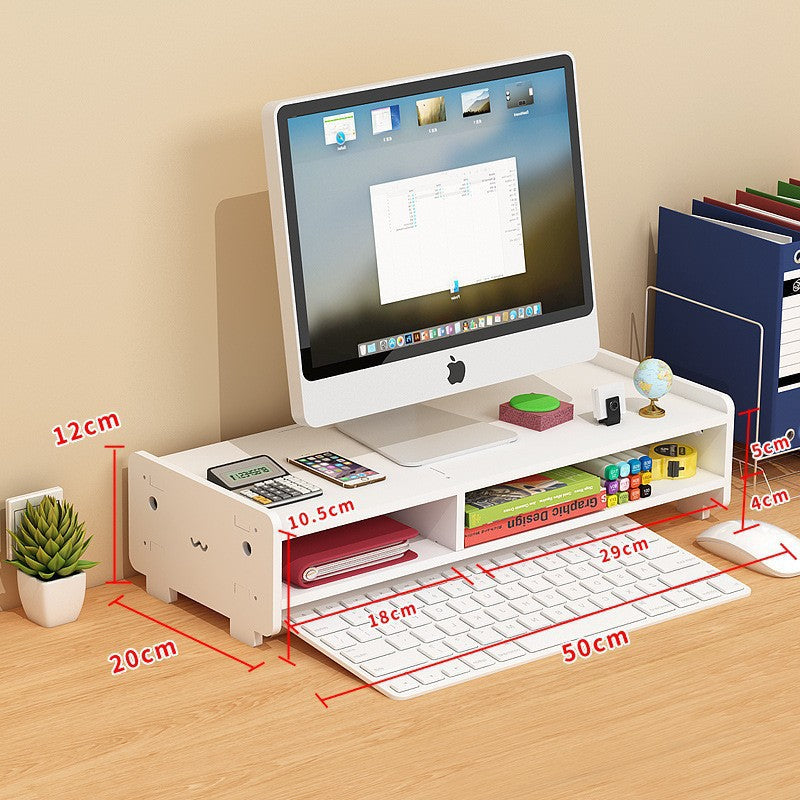 Desktop Monitor Computer Elevated Double-Layer Display Stand Office Desk Elevated Multi-Functional Storage Rack